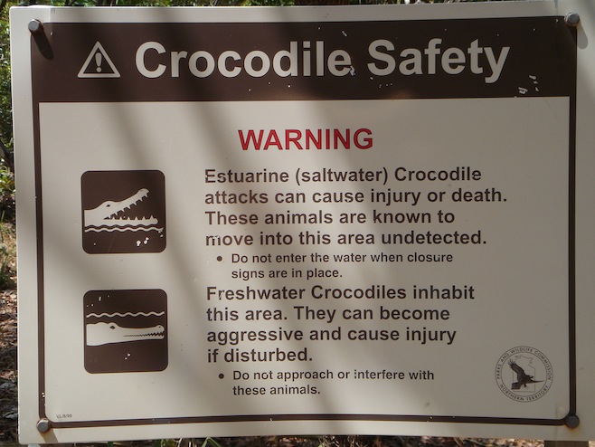 Croc Safety Sign