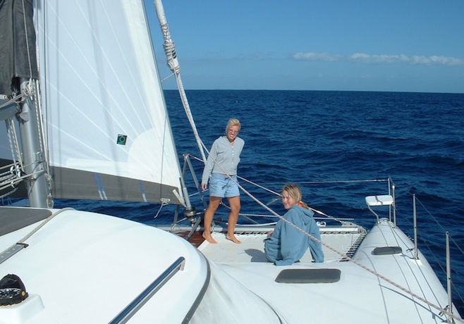 Ali and Katy Sailing