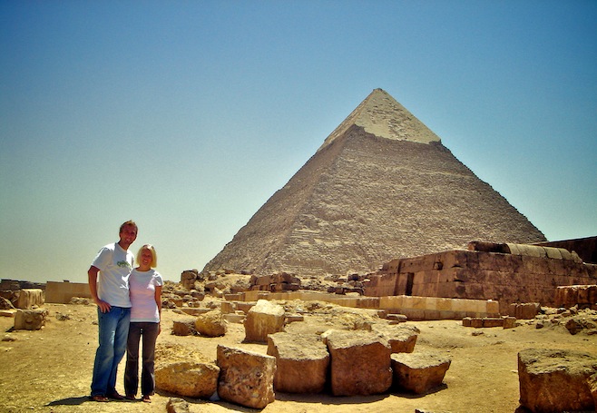 Ali & Pat at the Pyramids