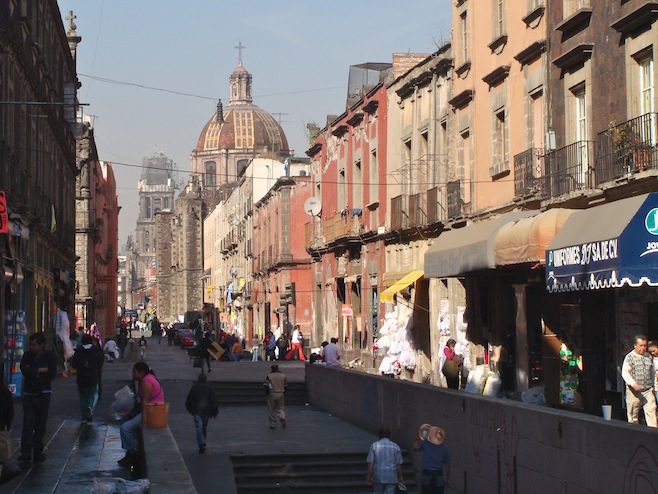 Mexico City Bustling Street